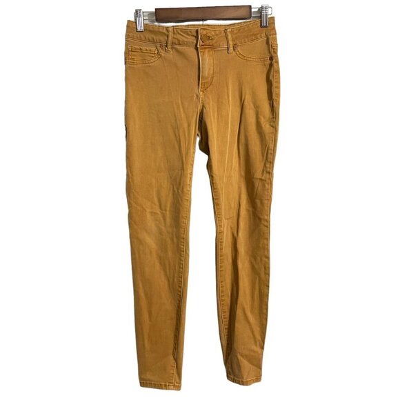 Maurices Womens Tank Mustard Mid Rise Stretch Skinny Jegging Jeans Size Small - Picture 1 of 8